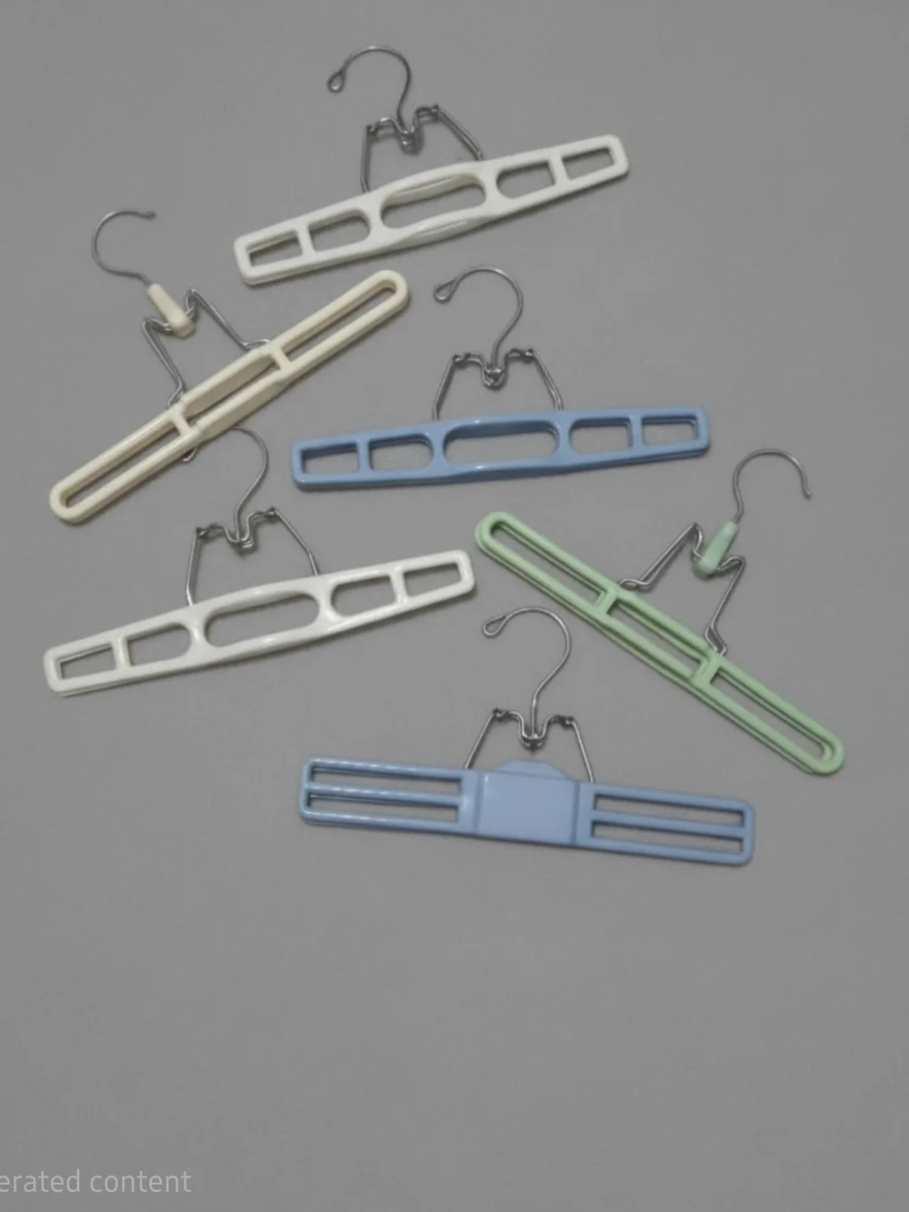 Set Of 6 Multi-Color Plastic Clip Hangers for Accessories